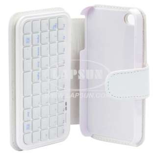   Mini Rechargeable Bluetooth V2.0 Keyboard Leather Case for iPhone 4 4s