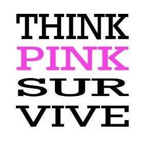  Vinyl Wall Decal   Think Pink Survive   selected color 