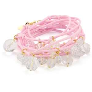   Accessories & Beyond Baby Pink Elastic Wrap Around Bracelet Jewelry