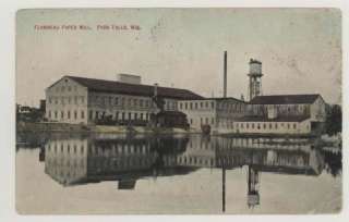 1910 era Flambeau Paper Mill Park Falls Wisconsin  
