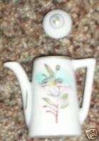 MINIATURE ISCO JAPAN COFFEE POT  ADORABLE RED LETTERS  