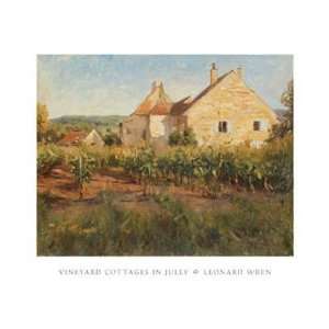  Vineyard Cottages In Jully by Leonard Wren. size 36 