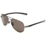Columbia Seneca Oval Sunglasses,Shiny Gunmetal & Black & Grey Frame 