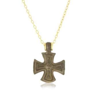 GURHAN Museum One of a Kind Gold Cross on Bronze Necklace   designer 