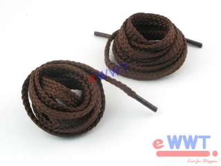 Pair 120cm 47 Flat Boot Shoe Strings Laces 7mm Brown  