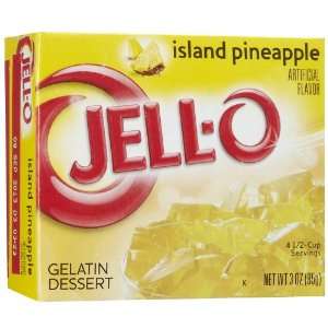 Jell O Island Pineapple, Gelatin Dessert, 24 pk  Grocery 