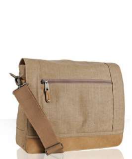 Andrew Marc sand canvas Daley messenger bag  