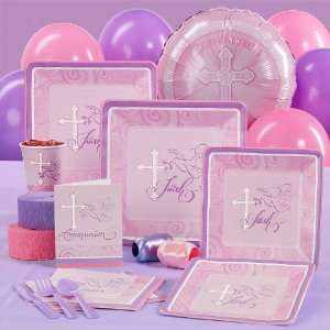   Pink Communion Standard Party Pack for 8 Party Supplies Toys & Games