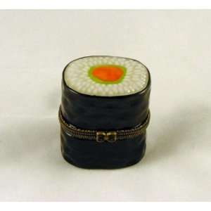  Japanese Cuisine Seafood Sushi Trinket Box phb NeW