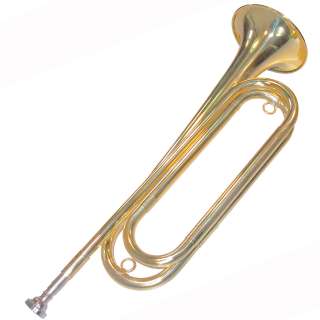 Clear Lacquered Brass G Bugle & free mouthpiece & bag  
