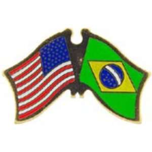  American & Brazil Flags Pin 1 Arts, Crafts & Sewing