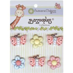  BaZooples Buttons Flutterbugs & Flowers
