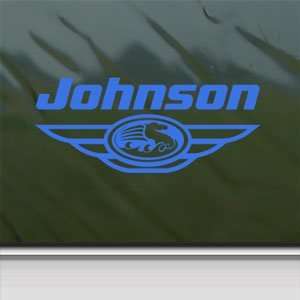  Johnson Outboard Blue Decal BOAT CRUISER Window Blue 