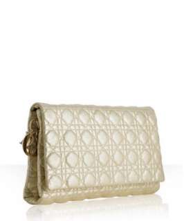 Christian Dior gold quilted goatskin cannage clutch   up to 70 