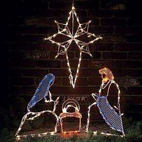 BRAND NEW NATIVITY AND STAR SET SILHOUETTE YARD DECOR  