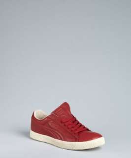 Puma Rudolf Dassler Collection ruby red leather Clyde sneakers 