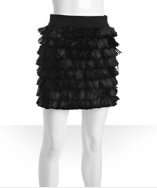 robbi & nikki black tiered feather skirt style# 314186001