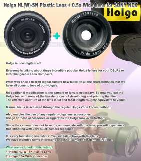 Holga Lens for Sony NEX 7 NEX 5N NEX 5 NEX 3 NEX C3 + 0.5X Wide 