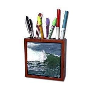   Large Ocean Wave   Tile Pen Holders 5 inch tile pen holder Office