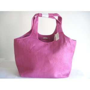   2012  Woven Straw LARGE Tote Bag (Color PINK