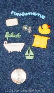 TUB TIME DUCK Button & Scrapbook Lollipop Lane Pack  