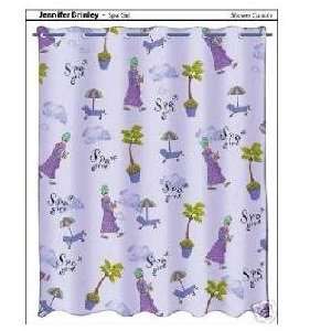    Jennifer Brinley Spa Girl Purple Shower Curtain