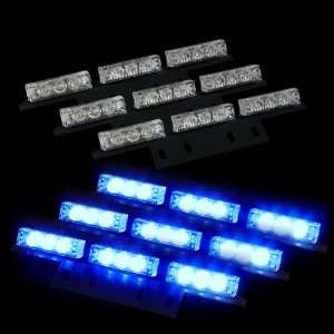  54 Bright Blue LED Law Enforcement Flash Strobe Lights Bar 