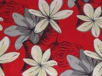   Abstract Mod RED ORANGE Vintage Barkcloth Fabric Drape Panel  