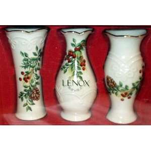   Williamsburg Set of 3 Fine China Bud Vases by Lenox 