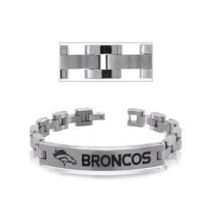   Broncos ID Bracelet Titanium Link Ladies New GEMaffair Jewelry