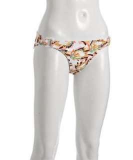 French Connection great white graphic square ring bikini bottoms 