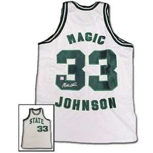  Magic Johnson Michigan State Spartans Autographed Jersey 
