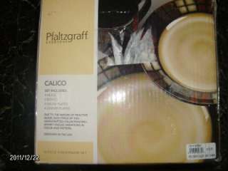 Pfaltzgraff Calico 16 Pc Dinnerware Set Earthtone Multi Colored 