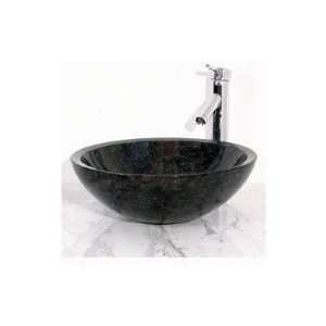 com 16.5 Round Vessel Sink Stone Color / Finish India Green Marble 