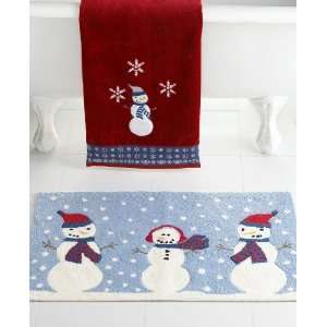  Martha Stewart Collection Snowman Fingertip Towel, 12 x 