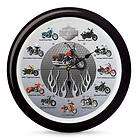 2011 harley davidson motorcycles realistic sound wall or desk clock