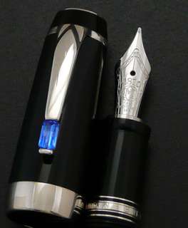   Platinum Bleu/Blue/Sapphire Fountain Pen  Carmen Rivera Pens  