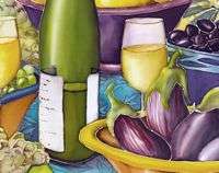   Wine Aubergine Eggplant Grapes Avocado Pepper Olive Oil Lemons  