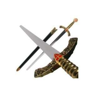  Deluxe Medieval Knight Crusade Sword w/ Scabbard 42.5 