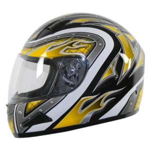    Vega Mach 1 Yellow Heat Graphic Large Full Face Helmet Automotive