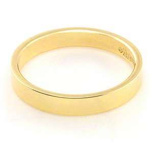   Yellow Gold Mens & Womens Wedding Bands 3mm light flat, 7 Jewelry