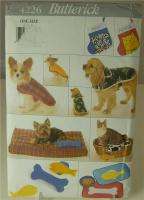PET DOG or CAT COAT BED STOCKING MAT TOY 4226 BUTTERICK SEWING PATTERN 