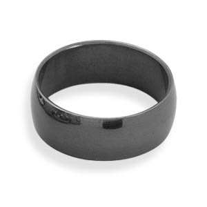   Mens Ring 8mm Black 316l Stainless Steel Ring   Size 12   JewelryWeb