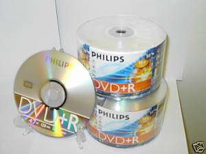 200 Philips branded 16x DVD+R Blank Recordable 4.7GB DVD DVDR Media 