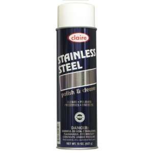 Claire C 841 15 Oz. Stainless Steel Polish & Cleaner Aerosol Can (Case 