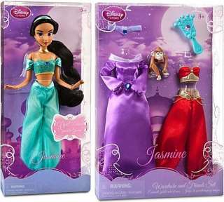 Disney Barbie Princess Jasmine doll & Wardrobe w Monkey  