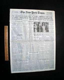 1945 World War II Newspaper ADOLPH HITLER DEATH MYSTERY Official 