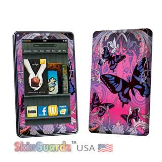 Purple Butterfly Vinyl Case Decal Skin To Cover  Kindle Fire 