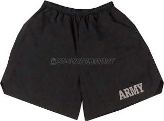 Black Army PT Exercise Military Training Workout Shorts  