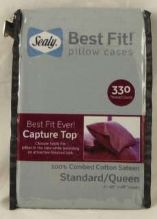 Sealy 330 TC Best Fit Capture Top Queen/Std Pillowcases  